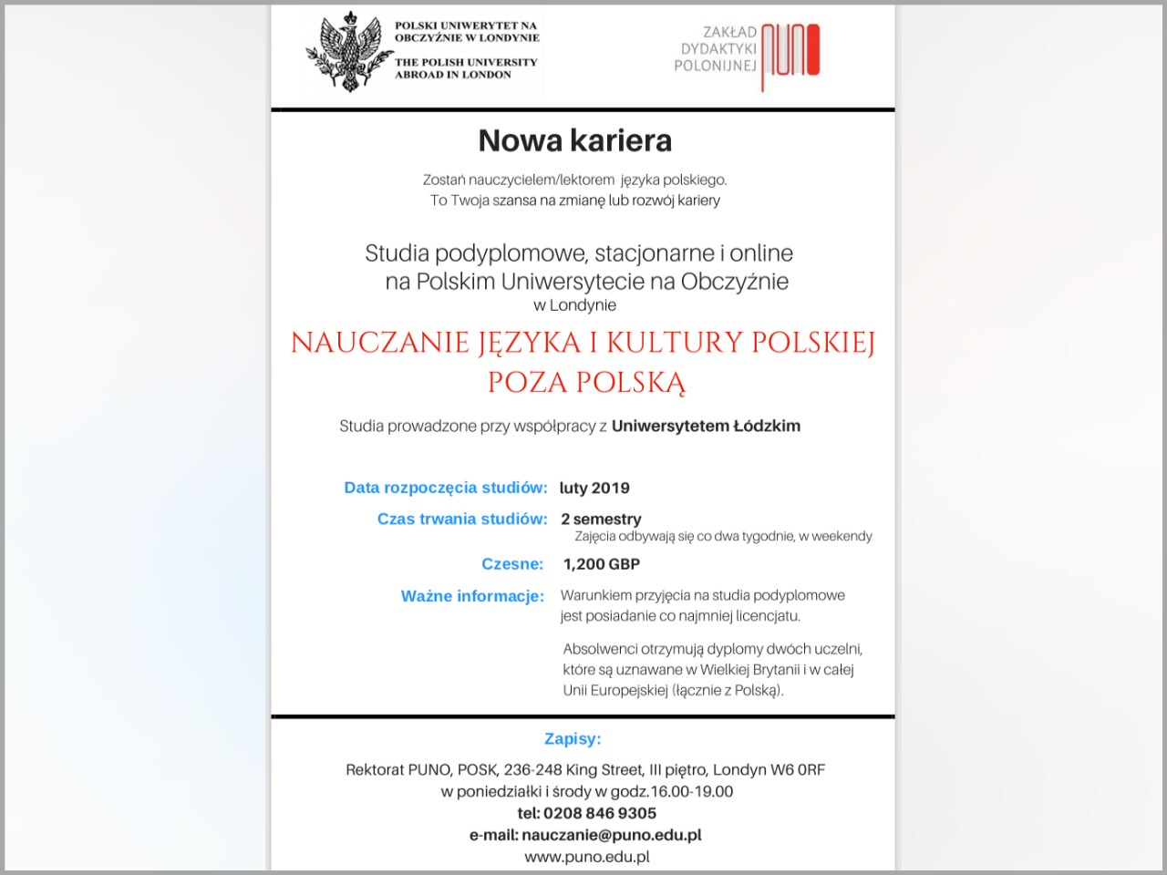 REKRUTACJA: Nauczanie języka i kultury polskiej poza Polską – VI edycja